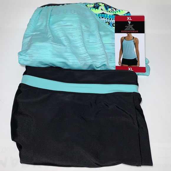ZeroXposur Womens 2-in-1 Tankini & Swim Short 2-Pc - Picture 4 of 9